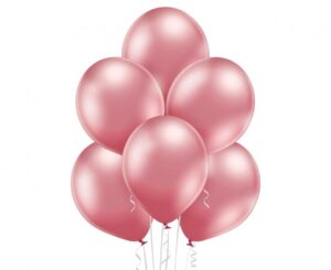 Balon latex Chrome 30 cm (12″) Glossy Roz